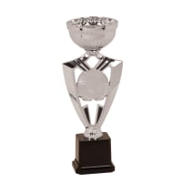 10 3/4" Silver Ribbon 2" Insert Holder Easy Cup Kit