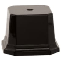 3 15/16" x 3 15/16" Gloss Black Weighted Plastic Base with Clipped Corners