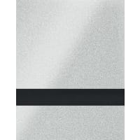 24" x 49" x 1/16" Silver/Black Laser Indoor Plastic
