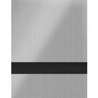 24" x 24" x 1/16" Brushed Stainless/Black Gemini Duets Laser XT Plastic