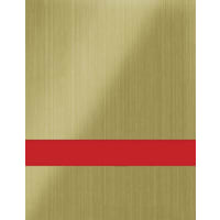 24" x 24" x 1/16" Brushed Old Gold/Red Gemini Duets Laser XT Plastic