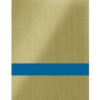 24" x 49" x 1/16" Brushed Old Gold/Blue Gemini Duets Laser XT Plastic