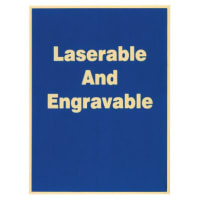5" x 7" Blue/Gold Brass Plated Steel Plaque Plate