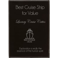 5" x 7" Black/Silver Leatherette Plaque Plate