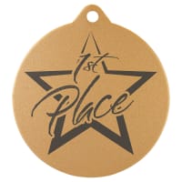 2" Laserable Gold Medal