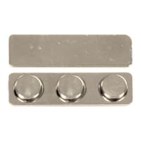 1 3/4" x 1/2" Metal 3-Post Magnet with Adhesive