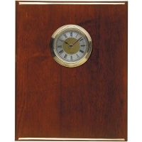 8" x 10" Rosewood Piano Finish Clock Plaque