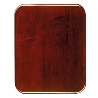 10 1/2" x 13" Rosewood Piano Finish Round Corner Plaque