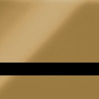 24 1/8" x 24 1/4" x 1/16" Mirrored Gold/Black Print Receptive Plastic
