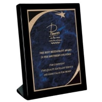 6 1/4" x 8 1/4" Black Piano Finish Standing Plaque