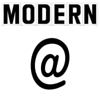 3"(H) Black Modern Font At Sign Gemini Pronto Changeable Copy