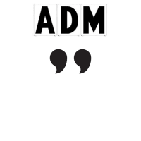 4"(H) Black ADM Font Right Quote Mark Gemini Pronto Changeable Copy