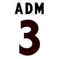 4"(H) Black ADM Font Number 3 Gemini Pronto Changeable Copy