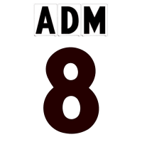 4"(H) Black ADM Font Number 8 Gemini Pronto Changeable Copy