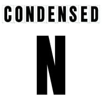 4"(H) Black Condensed Font Letter N Gemini Pronto Changeable Copy