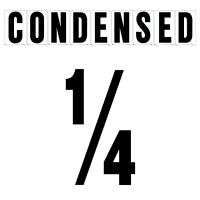 4"(H) Black Condensed Font 1/4 Mark Gemini Pronto Changeable Copy