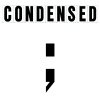 4"(H) Black Condensed Font Semi Colon Gemini Pronto Changeable Copy