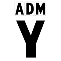 6"(H) Black ADM Font Letter Y Gemini Pronto Changeable Copy