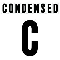 6"(H) Black Condensed Font Letter C Gemini Pronto Changeable Copy