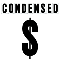 6"(H) Black Condensed Font Dollar Sign Gemini Pronto Changeable Copy