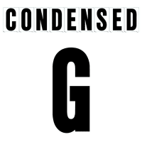 6"(H) Black Condensed Font Letter G Gemini Pronto Changeable Copy