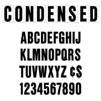 6"(H) Black Condensed Font Gemini Pronto Changeable Copy Letter