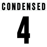 6"(H) Black Condensed Font Number 4 Gemini Pronto Changeable Copy