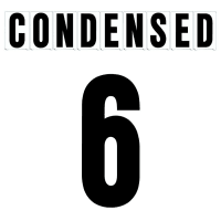 6"(H) Black Condensed Font Number 6 Gemini Pronto Changeable Copy