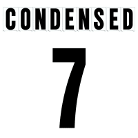 6"(H) Black Condensed Font Number 7 Gemini Pronto Changeable Copy