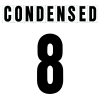 6"(H) Black Condensed Font Number 8 Gemini Pronto Changeable Copy