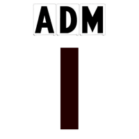 8"(H) Black ADM Font Number 1 Gemini Pronto Changeable Copy