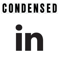 8"(H) Black Condensed Font LinkedIn Symbol Gemini Pronto Changeable Copy