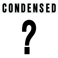 8"(H) Black Condensed Font Question Mark Gemini Pronto Changeable Copy