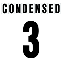 8"(H) Black Condensed Font Number 3 Gemini Pronto Changeable Copy