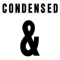 10"(H) Black Condensed Font Ampersand Gemini Pronto Changeable Copy