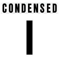 10"(H) Black Condensed Font Letter I Gemini Pronto Changeable Copy