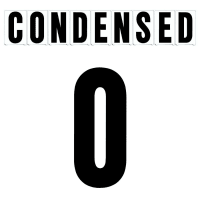10"(H) Black Condensed Font Letter O Gemini Pronto Changeable Copy