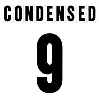10"(H) Black Condensed Font Number 9 Gemini Pronto Changeable Copy