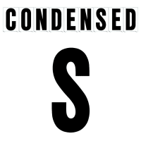 8" on 9"(H) Black Condensed Font Letter S Gemini Pronto Changeable Copy