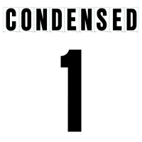 8" on 9"(H) Black Condensed Font Number 1 Gemini Pronto Changeable Copy