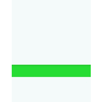 24" x 49" x 1/16" White/Spring Green Matte Duets Rotary Indoor Plastic