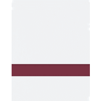 12" x 24" x 1/16" White/Maroon Matte Duets Rotary Indoor Plastic
