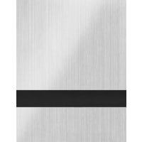 24" x 49" x 1/16" Brushed Silver/Black Duets Rotary Indoor Metal Plastic