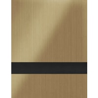 12" x 24" x 1/16" Brushed Bronze/Black Duets Rotary Indoor Metal Plastic
