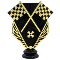 4 3/4" Black/Gold Racing Figure