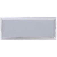 3" x 1" Silver Square Corner Plastic Badge Frame