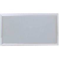 3" x 1 1/2" Silver Square Corner Plastic Badge Frame