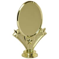 5" Gold Vertical 2" x 3" Oval Insert Holder Figure