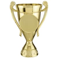 6 1/2" Gold Plastic Cup with 2" Insert Holder