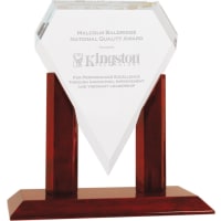 6 1/2" x 8" Royal Marquis Diamond Clear Glass Replacement Blank